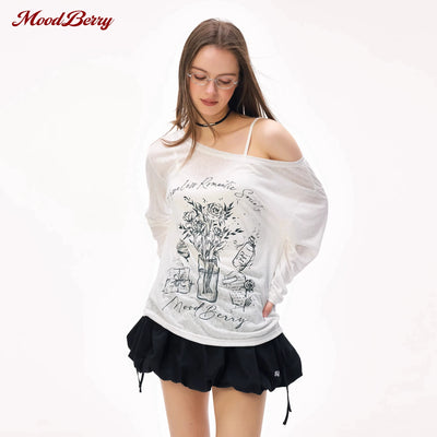 Retro American Style Summer T-Shirt: Light, Thin, Loose Fit, Sun Protection Thumbnail 2