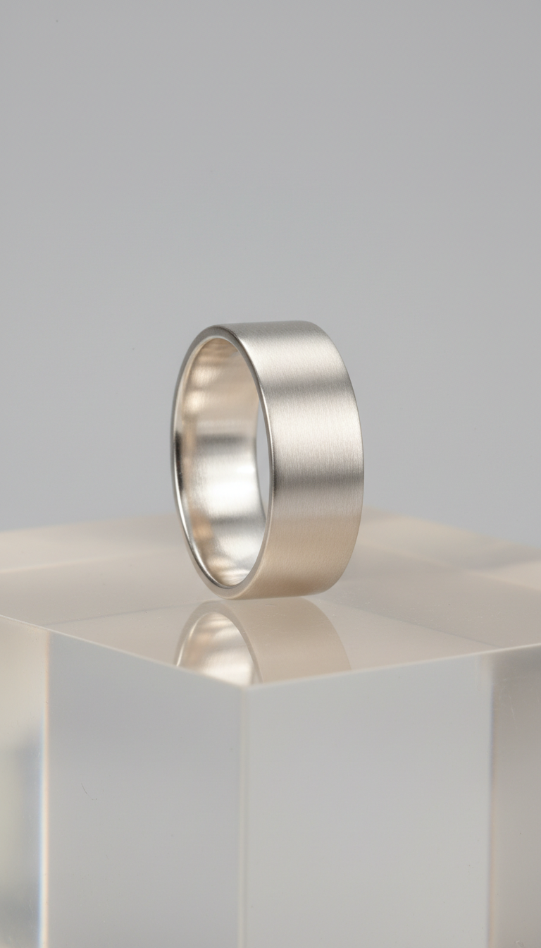 Matte Sterling Silver Band