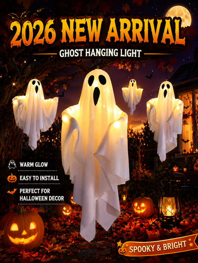 LED Halloween Glowing Ghost Hanging Pendant Atmosphere Light Thumbnail 3