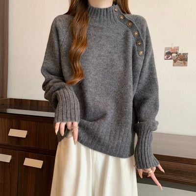 High-Neck Knit Sweater – Soft Demi-Season Essential Thumbnail 7