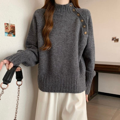 High-Neck Knit Sweater – Soft Demi-Season Essential Thumbnail 4