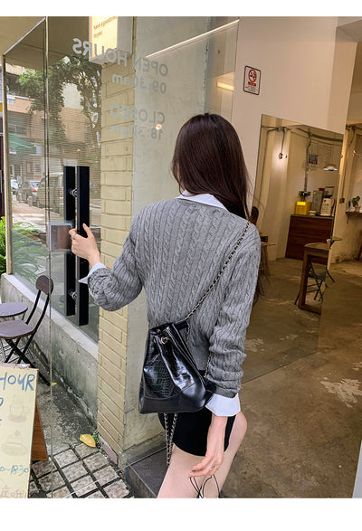 Slim Fit Cotton Knit Sweater – Minimalist Classic Thumbnail 5