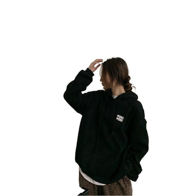 Fleece-Lined Oversized Hoodie – Korean Street Style Thumbnail 5