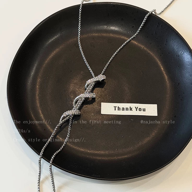 Color Serpentine zircon sweater chain 𫔀