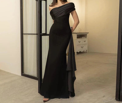 Instunning Elegant Off Shoulder High Waist Evening Gala Maxi Dress