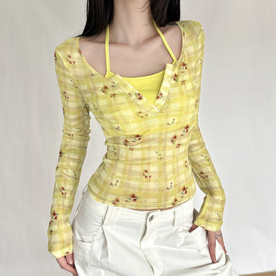 Halter Neck Slim-Fit Tank Top Chic Summer Sleeveless Top Thumbnail 2