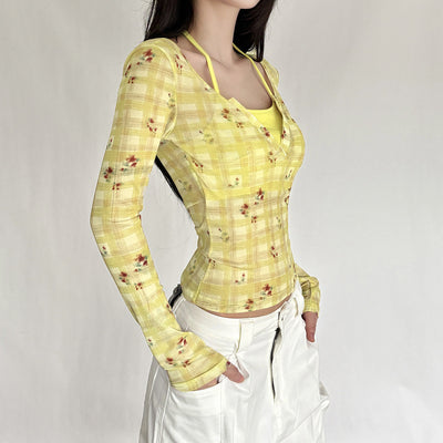 Halter Neck Slim-Fit Tank Top Chic Summer Sleeveless Top Thumbnail 3