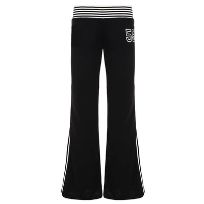 Women’s Knitted Leisure Trousers Low Waist Straight Fit Thumbnail 5