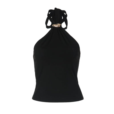 Fashionable Universal Metal Belt Sexy Slim Fit Tank Top Thumbnail 5