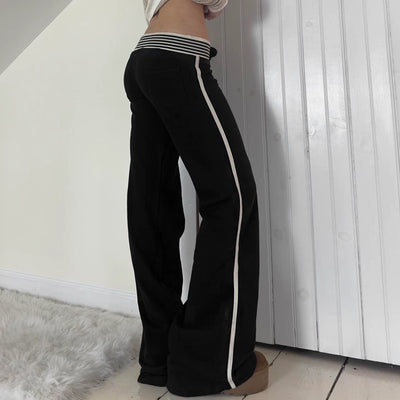 Women’s Knitted Leisure Trousers Low Waist Straight Fit Thumbnail 4