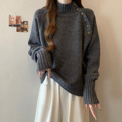 High-Neck Knit Sweater – Soft Demi-Season Essential Thumbnail 2