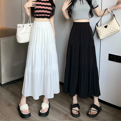 High Waist A Line Midi Skirt Comfortable Mid Length Casual Fashion Style Thumbnail 5