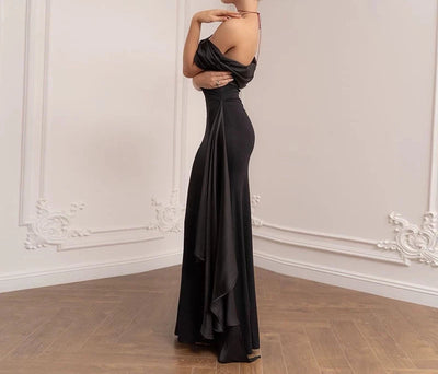 Elegant Off Shoulder High Waist Evening Gala Maxi Dress Thumbnail 5