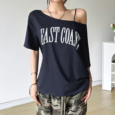 Fashionable Women's European Street Style Crop T-Shirt Short Sleeve Top