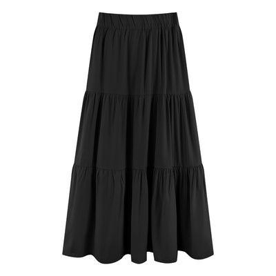 High Waist A Line Midi Skirt Comfortable Mid Length Casual Fashion Style Thumbnail 4