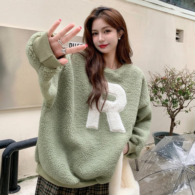 Oversized Fleece Sweatshirt – Soft Warm Everyday Fit Thumbnail 2