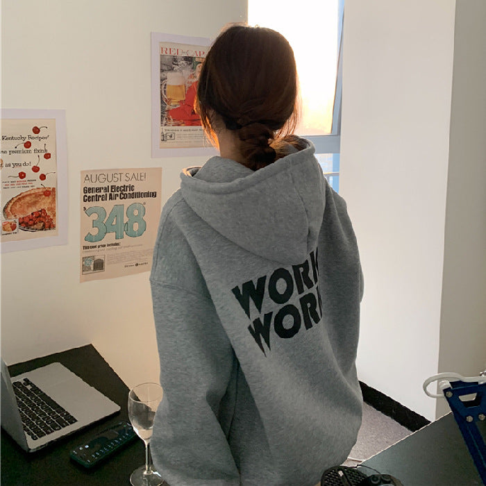 Fleece-Lined Oversized Hoodie – Korean Street Style