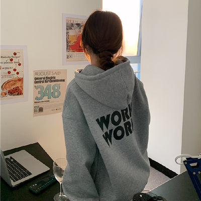 Fleece-Lined Oversized Hoodie – Korean Street Style Thumbnail 7