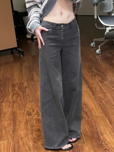 American Style Loose Straight Fit Denim Jeans Thumbnail 3