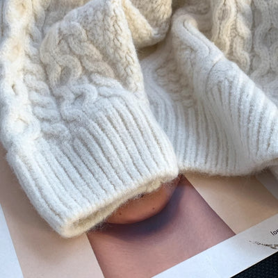 Autumn Retro Bow Knitted Cardigan Loose Fit Sweet Sweater Jacket Thumbnail 3