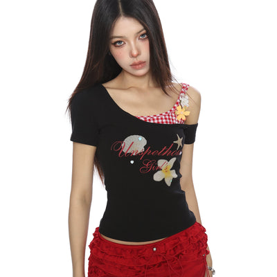 Summer Beach Short Sleeve T-Shirt Set with Lifting Effect Thumbnail 5