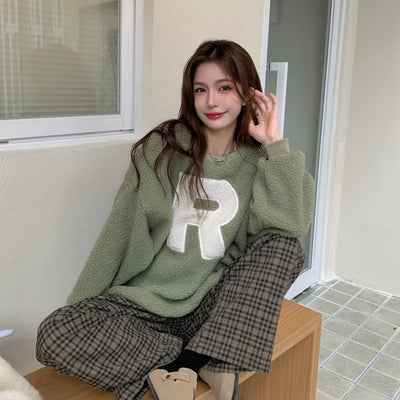 Oversized Fleece Sweatshirt – Soft Warm Everyday Fit Thumbnail 4