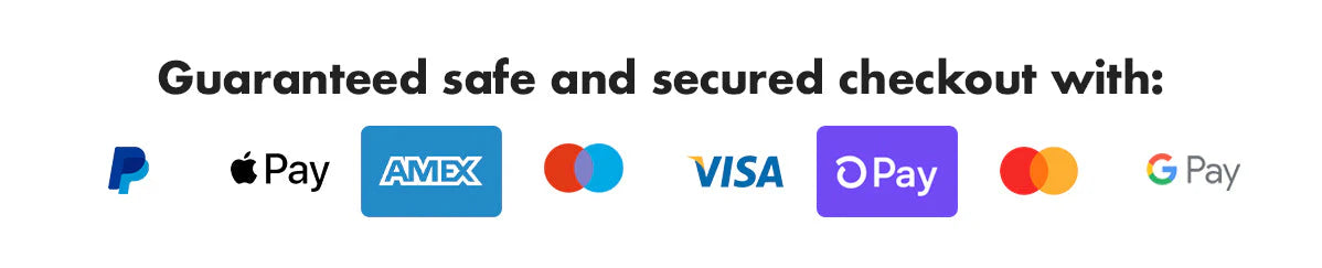 Payment methods accepted: PayPal, Visa, Mastercard, AMEX, Apple Pay, Google Pay, Discover, Klarna